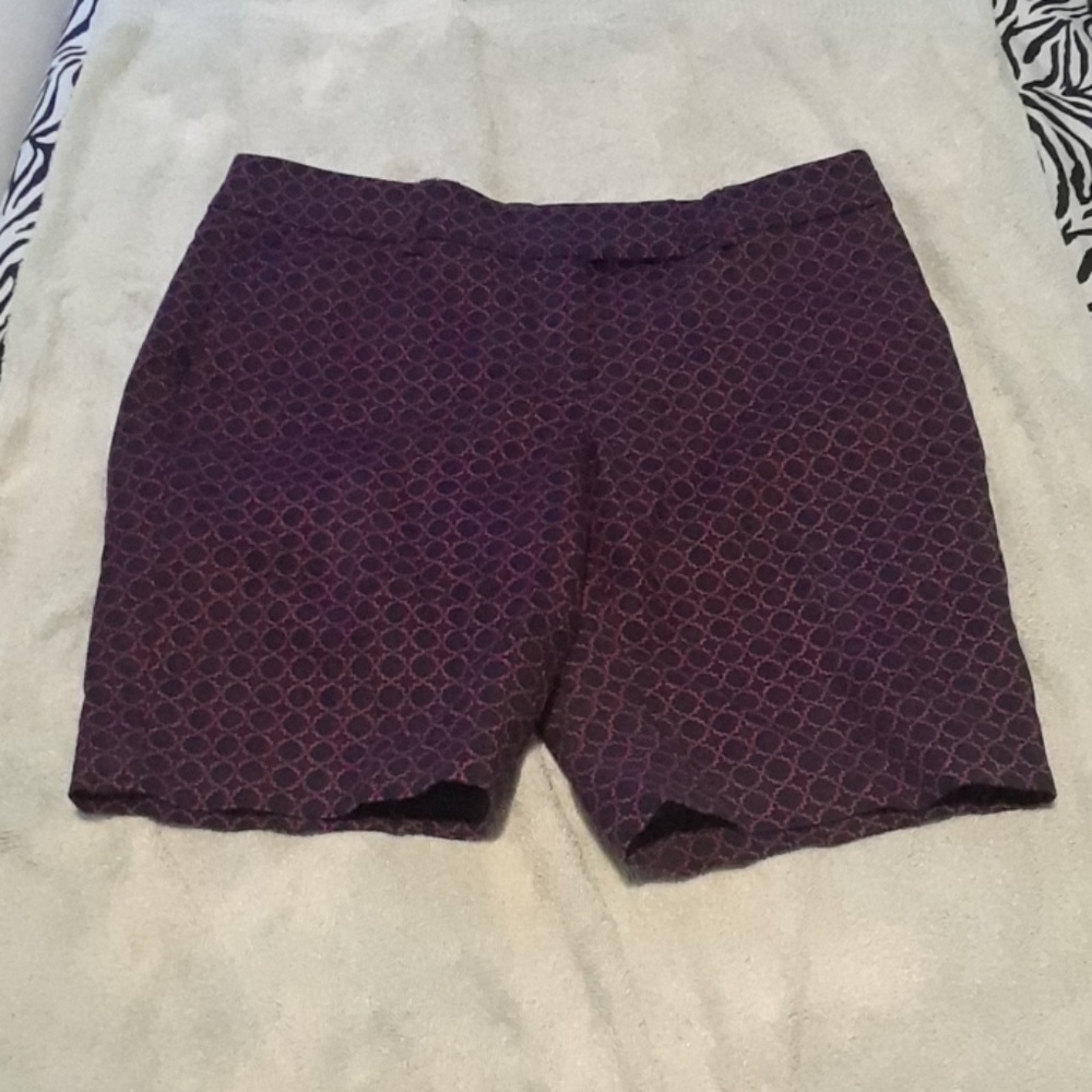 Printed Pink and Black Shorts